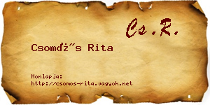 Csomós Rita névjegykártya